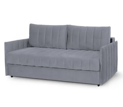 Прямой диван-кровать "Пекин" (вариант 1) еврокнижка серый